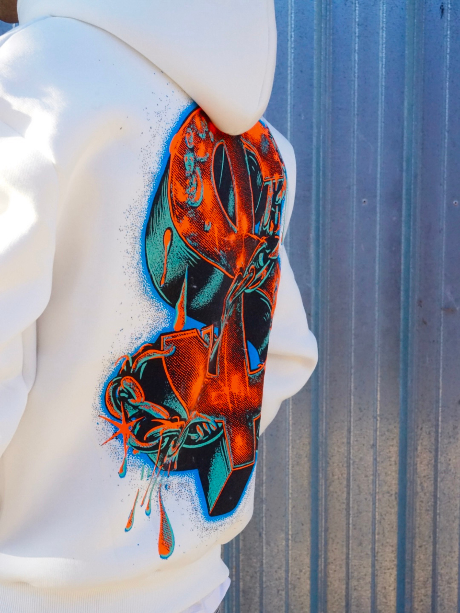 Felpa con Cappuccio White "I'm Rich" Arte Uomo