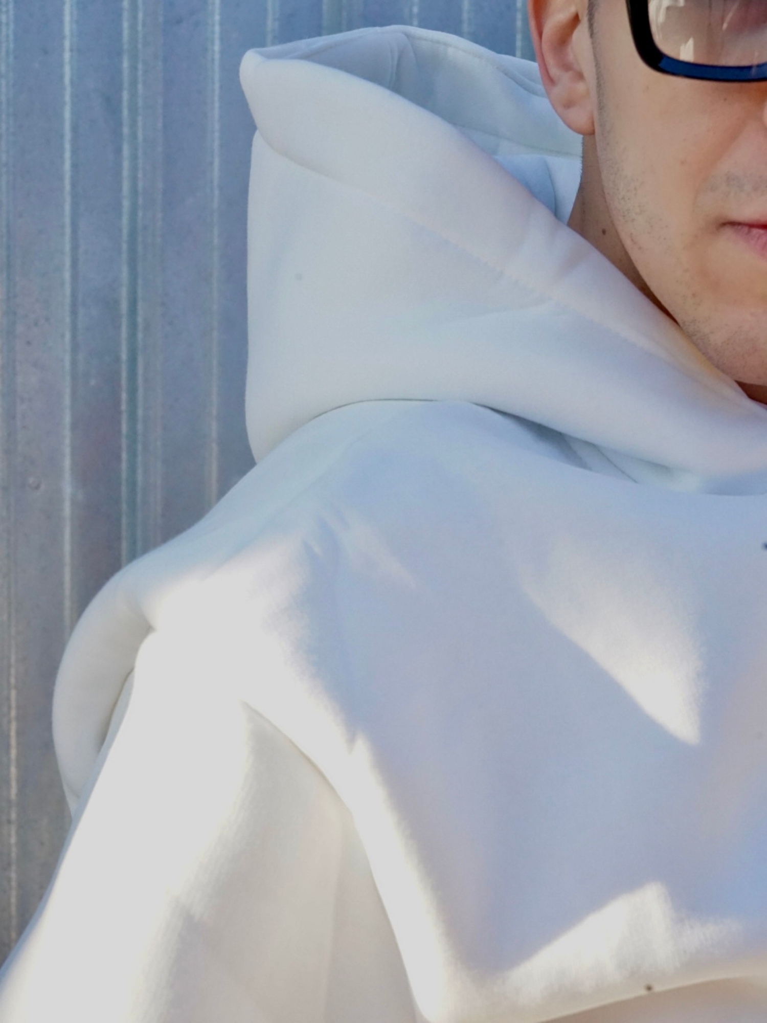 Felpa con Cappuccio White "I'm Rich" Arte Uomo