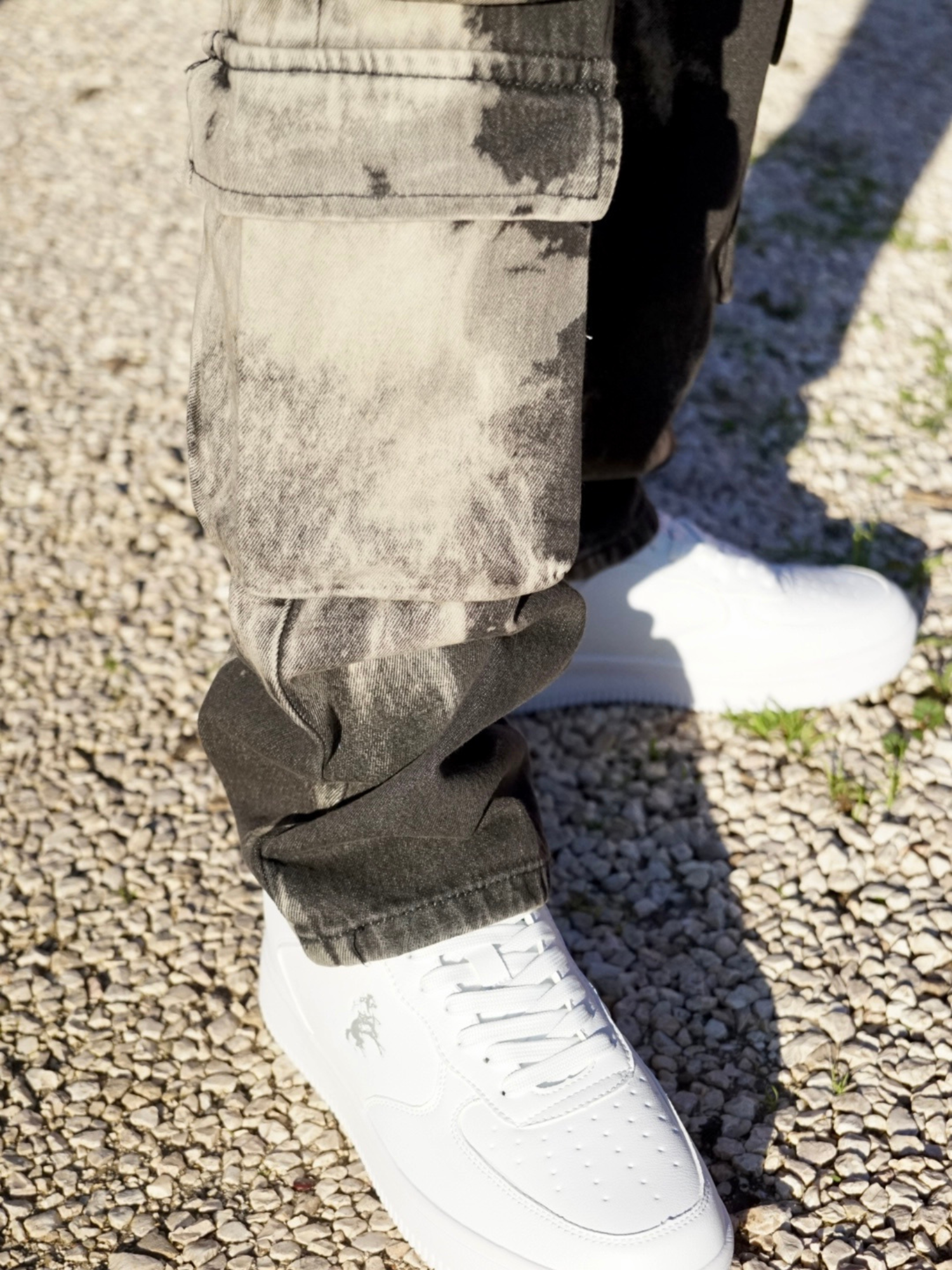 Pantalone Cargo Uomo Sabbia – Modello Slavato Streetwear