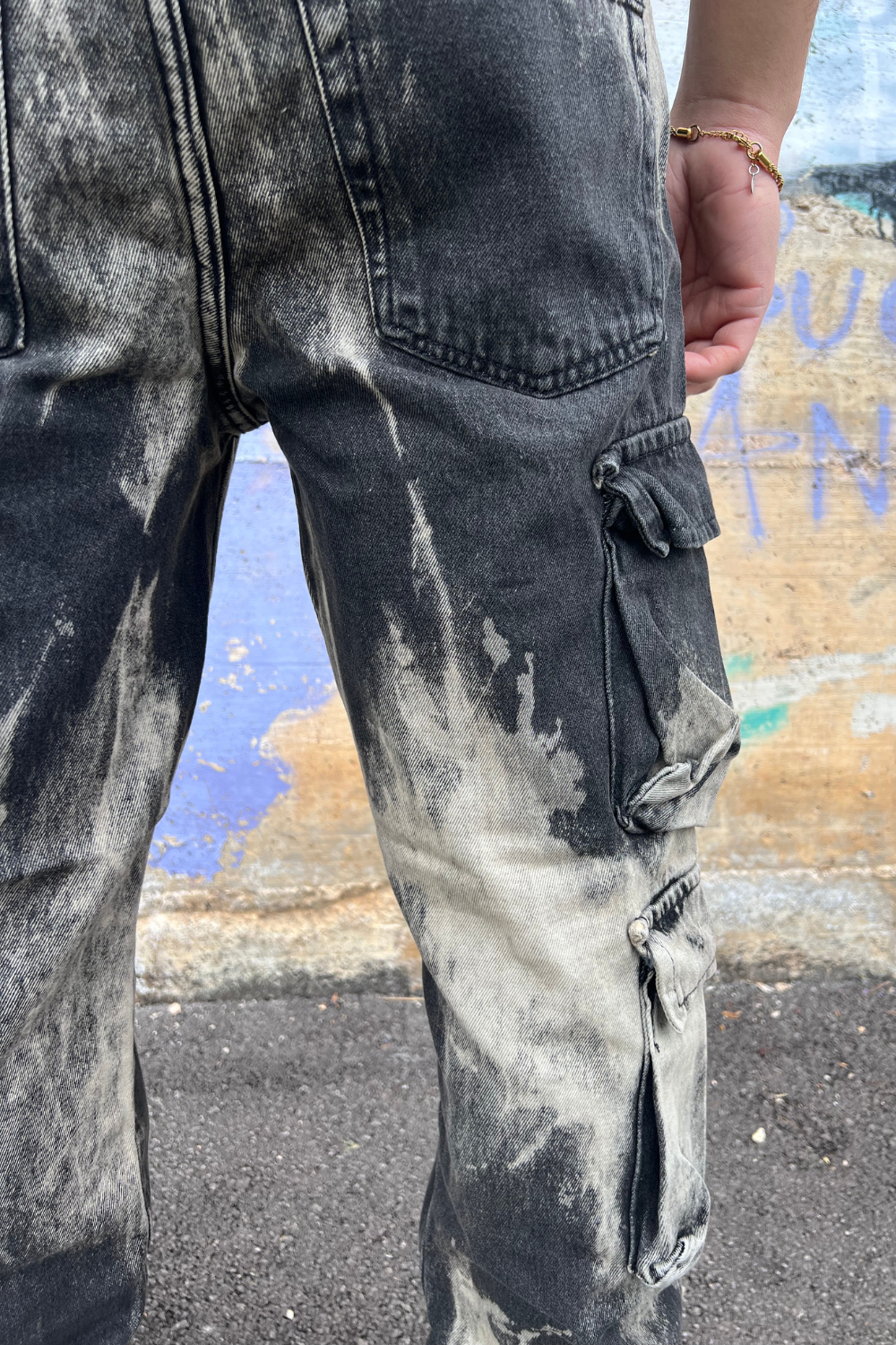 Pantalone Cargo Uomo Sabbia – Modello Slavato Streetwear