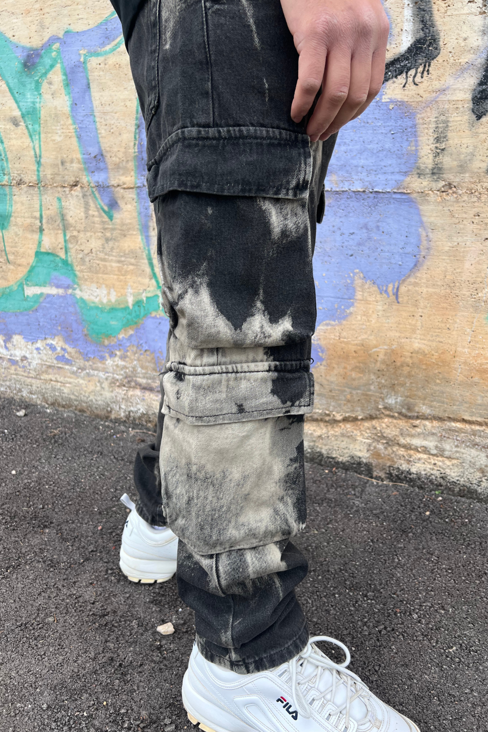Pantalone Cargo Uomo Sabbia – Modello Slavato Streetwear