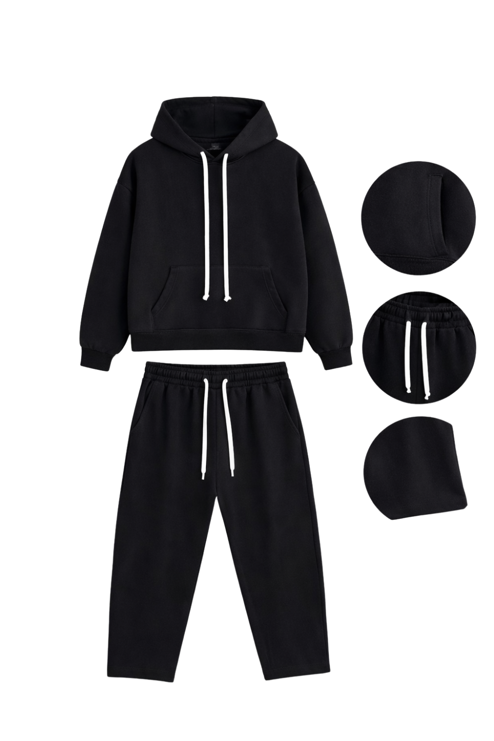 Tuta Nera Uomo – Tracksuit Streetwear Arte Uomo